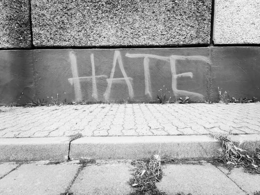 Graffiti in Leipzig, hate